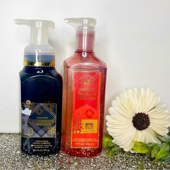 Bath & Body Works Hand Soap Marshmallow Fireside & Bright Christmas Morning NWT - Picture 1 of 3